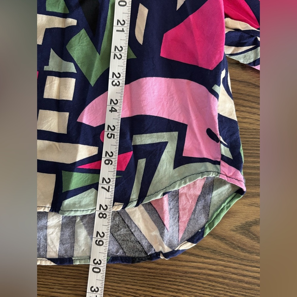 Big Dart Abstract Patterned Button Down Shirt - image 6
